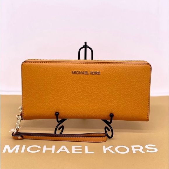 Michael Kors Large Continental Wallet Wristlet Cider - Picture 1 of 9
